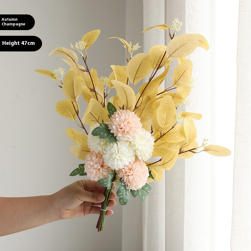 Eucalyptus & Chrysanthemum Artificial Flower Bouquet