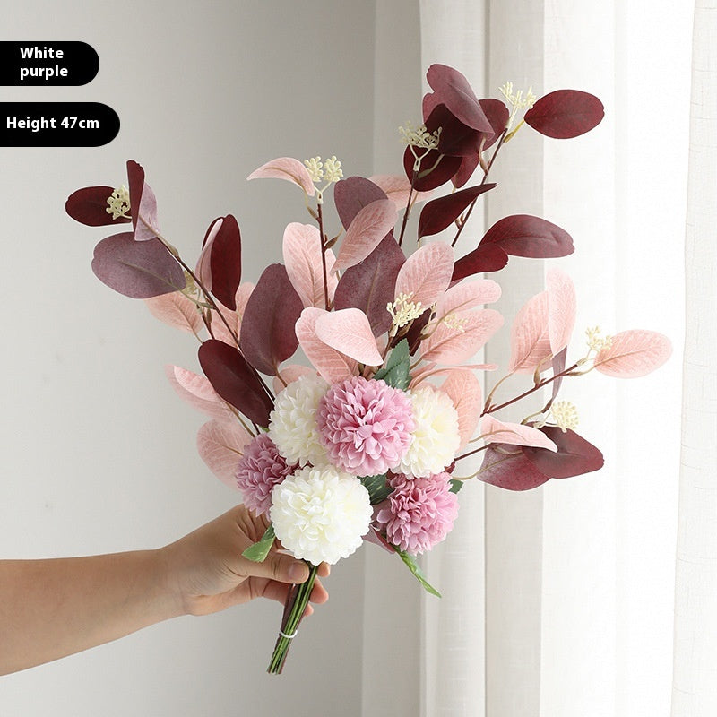 Eucalyptus & Chrysanthemum Artificial Flower Bouquet